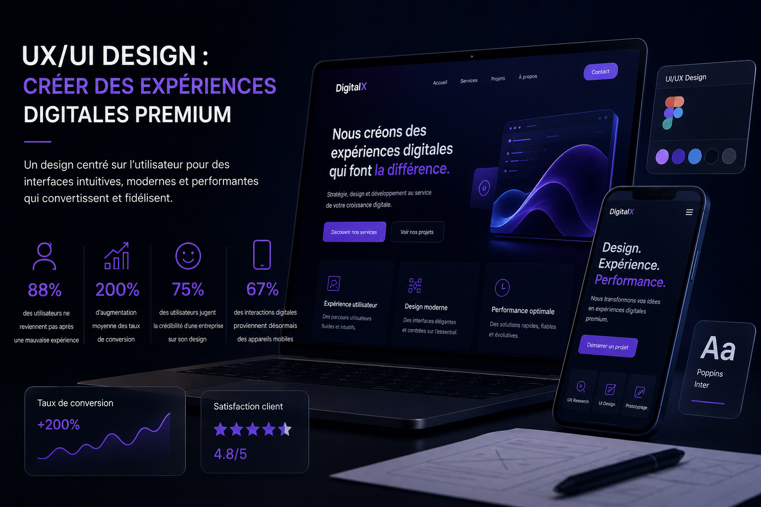 UX/UI Design : créer des expériences digitales premium